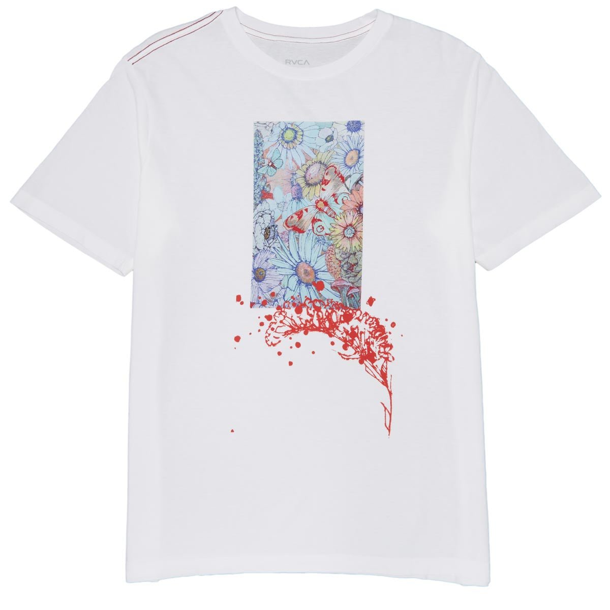 RVCA Cropped Flower T-Shirt - Antique White image 1