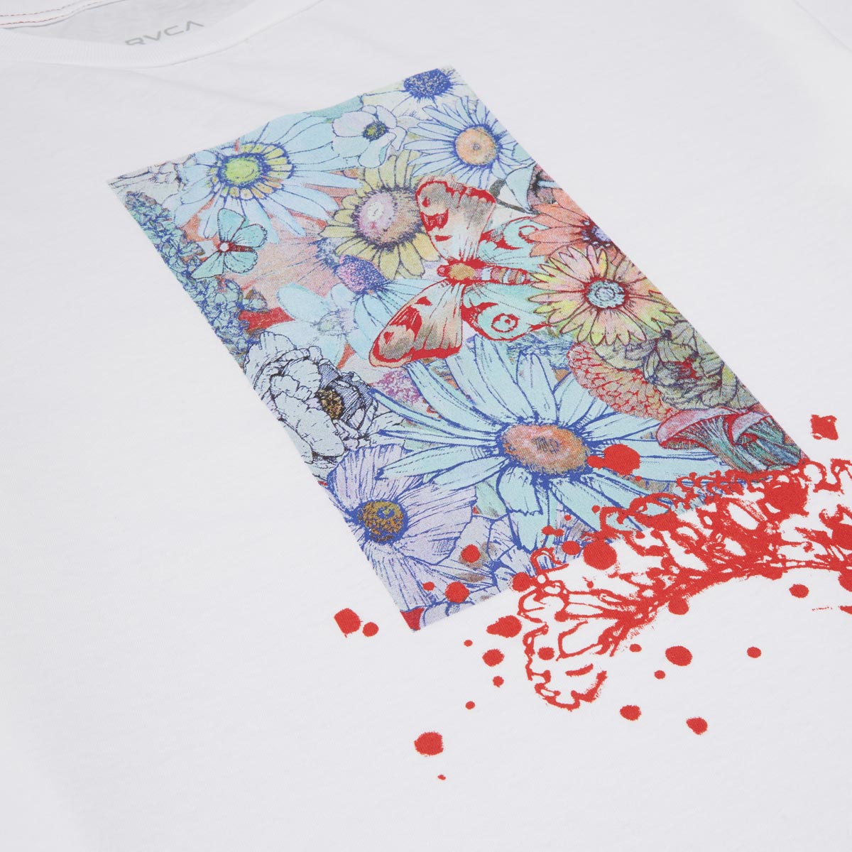 RVCA Cropped Flower T-Shirt - Antique White image 2