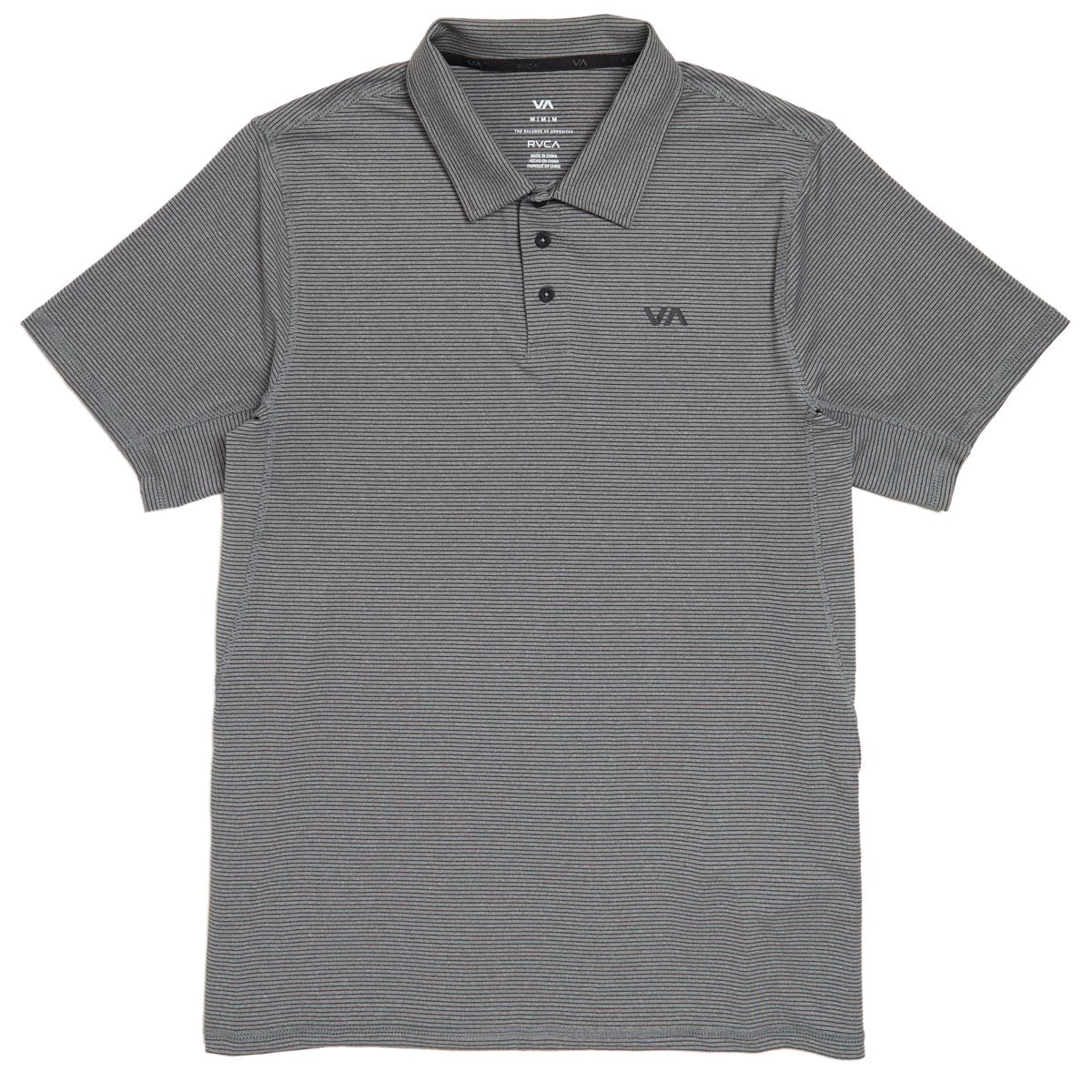 RVCA Sport Vent Polo Shirt - Heather Grey Stripe image 1