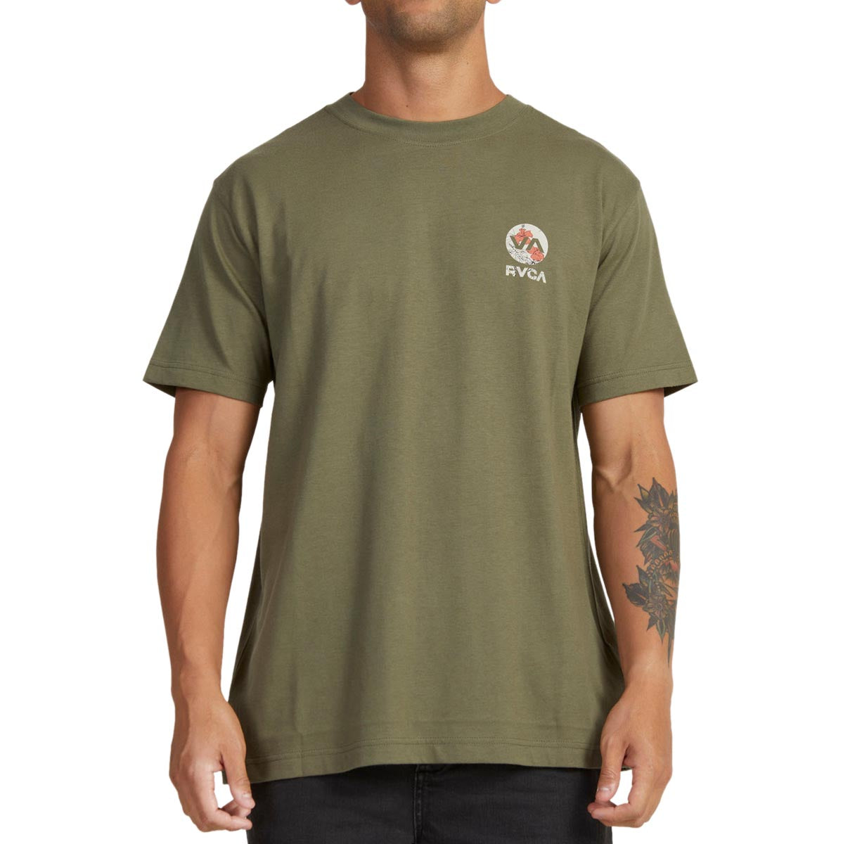 RVCA Drawn In T-Shirt - Olive image 3