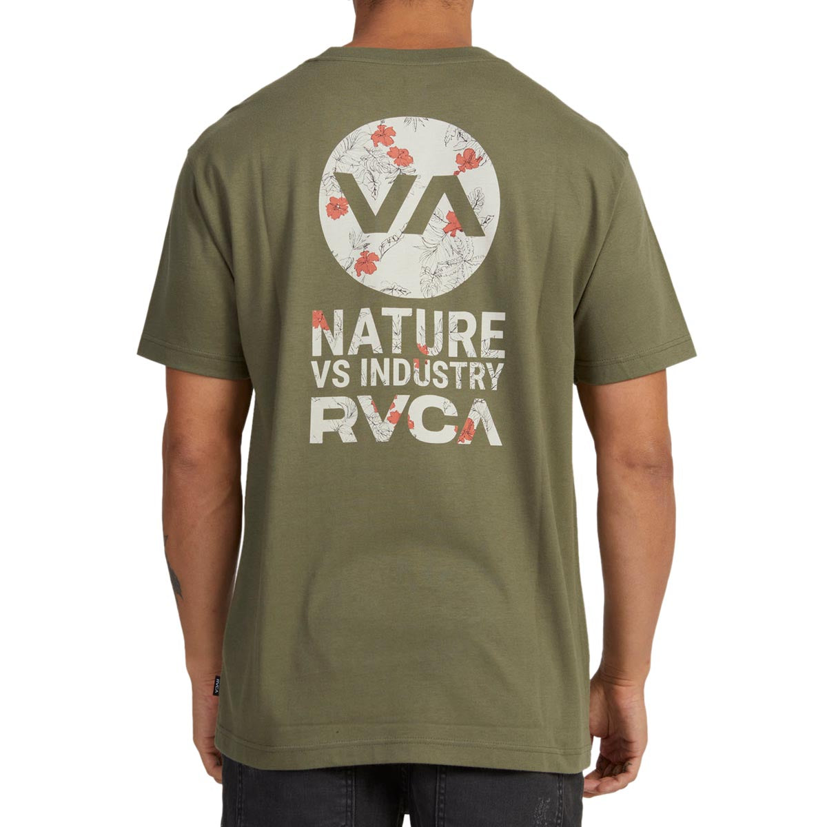 RVCA Drawn In T-Shirt - Olive image 4
