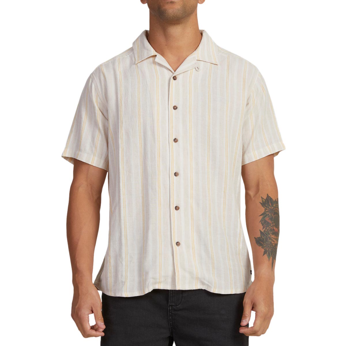 RVCA Beat Stripe Shirt - Sand image 1
