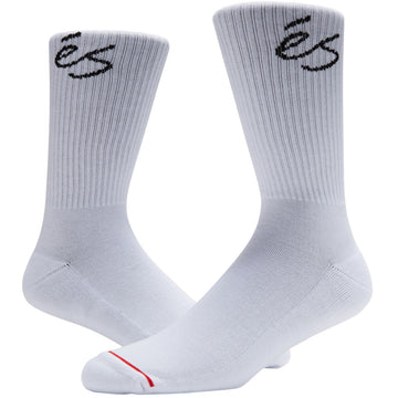 eS Script Crew Socks - White