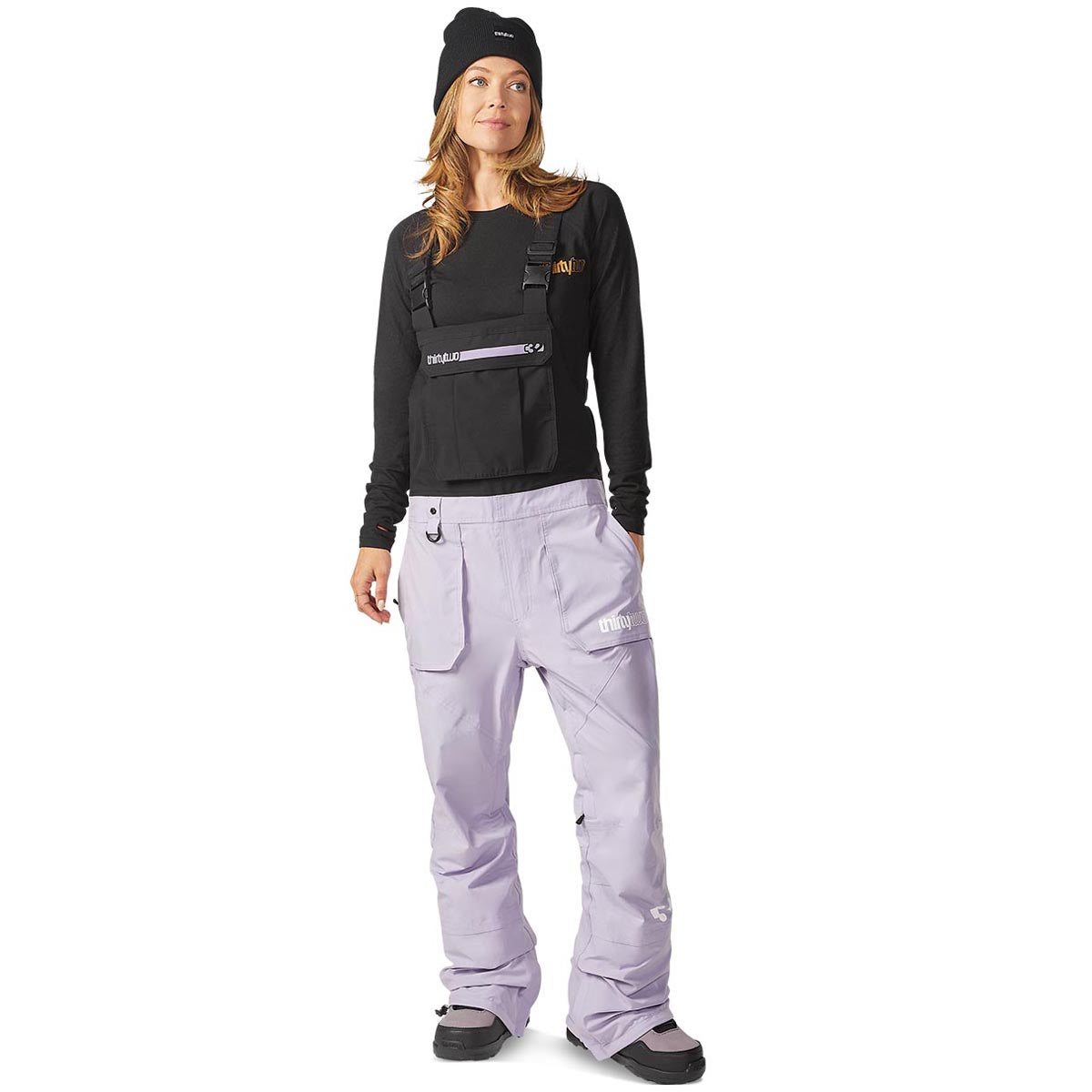 Thirty Two Womens Basement Bib 2024 Snowboard Pants - Lavender image 2