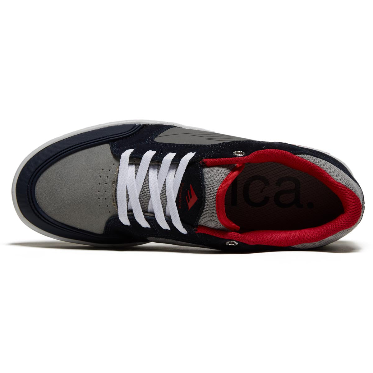 Emerica Heritic Shoes - Navy/Grey/Red image 3