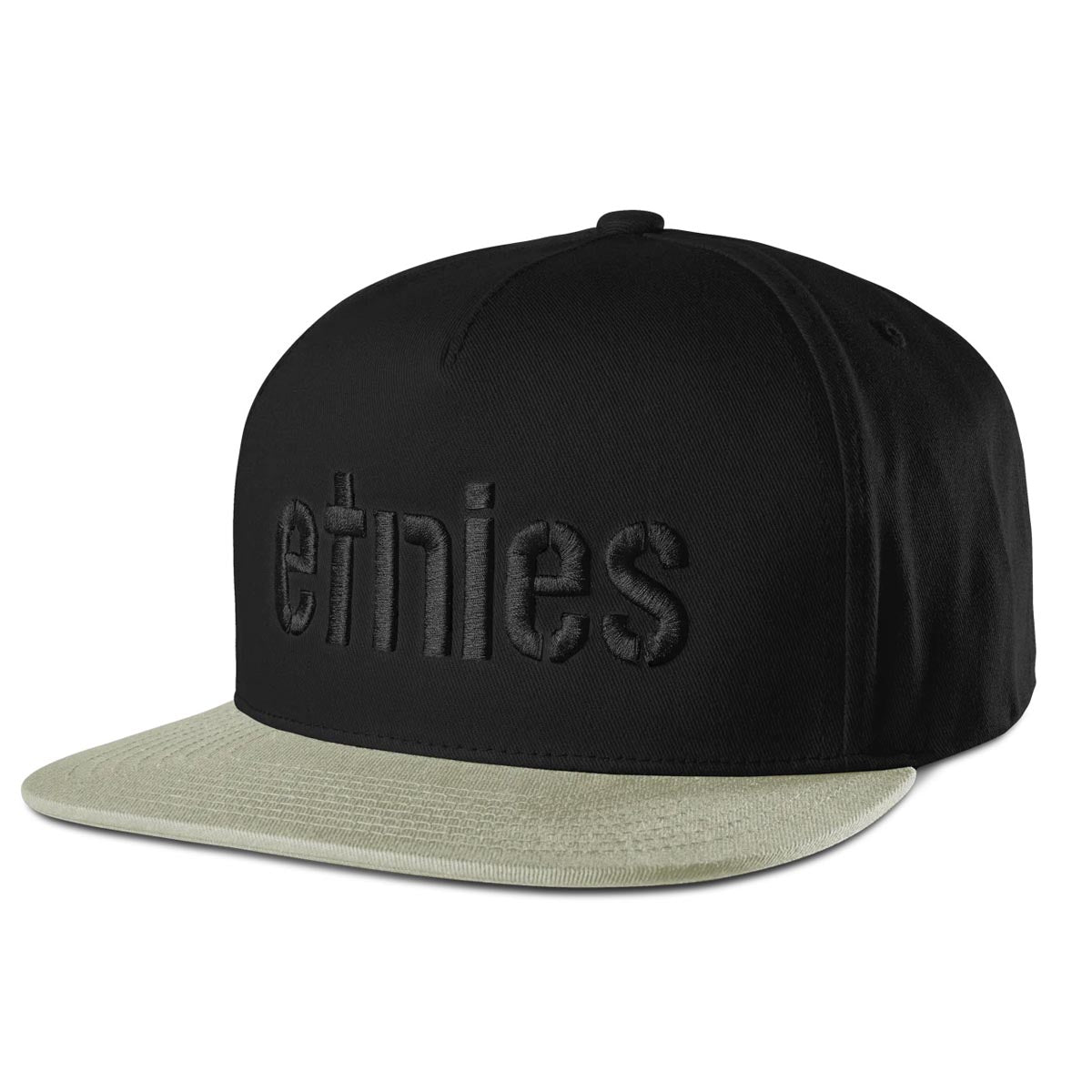 Etnies Corp Snapback Hat - Black/Black/Gum image 1