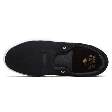 Emerica Romero Skater Shoes - Black/White/Gold