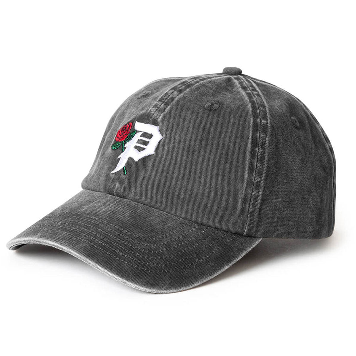 Primitive Rosey Over-dyed Strapback Hat - Black image 1