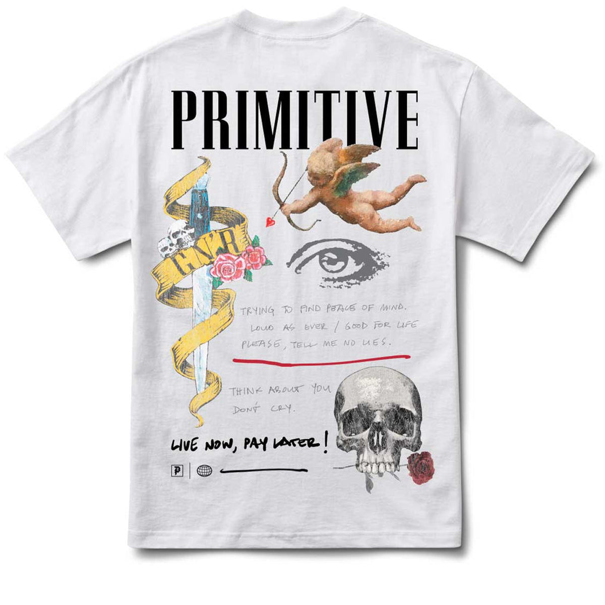 Primitive x Guns N' Roses Don't Cry T-Shirt - White image 1