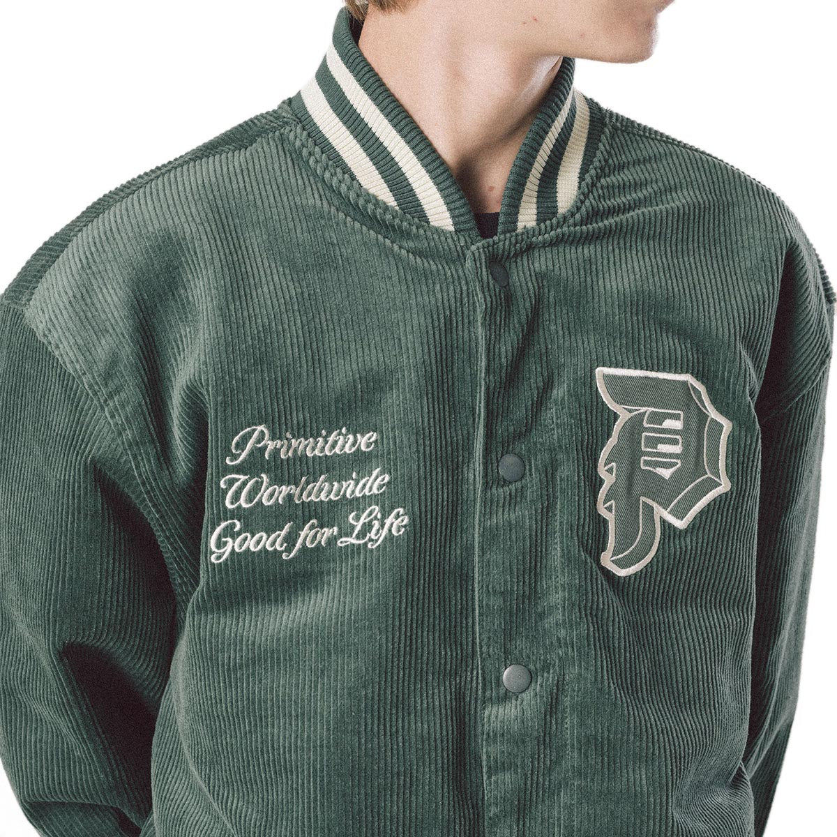 Primitive Bradford Varsity Jacket - Dark Green image 3