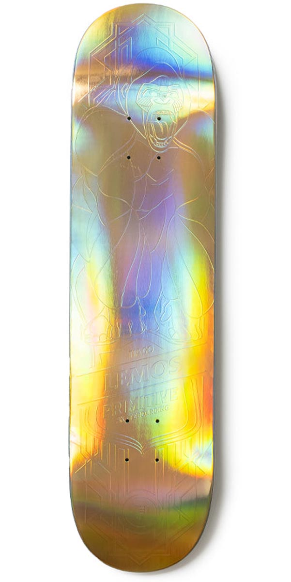 Primitive Lemos Holofoil Gorilla Skateboard Deck - Gold - 8.00