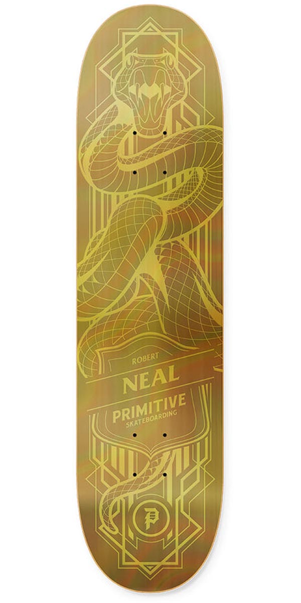 Primitive Neal Holofoil Viper Skateboard Deck - Gold - 8.38