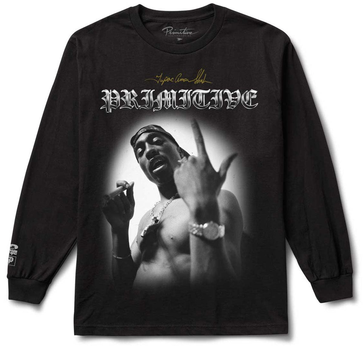 Primitive x Tupac One Long Sleeve T-Shirt - Black image 1