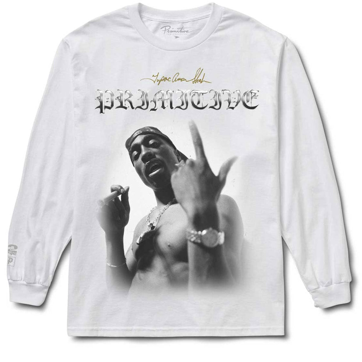 Primitive x Tupac One Long Sleeve T-Shirt - White image 1