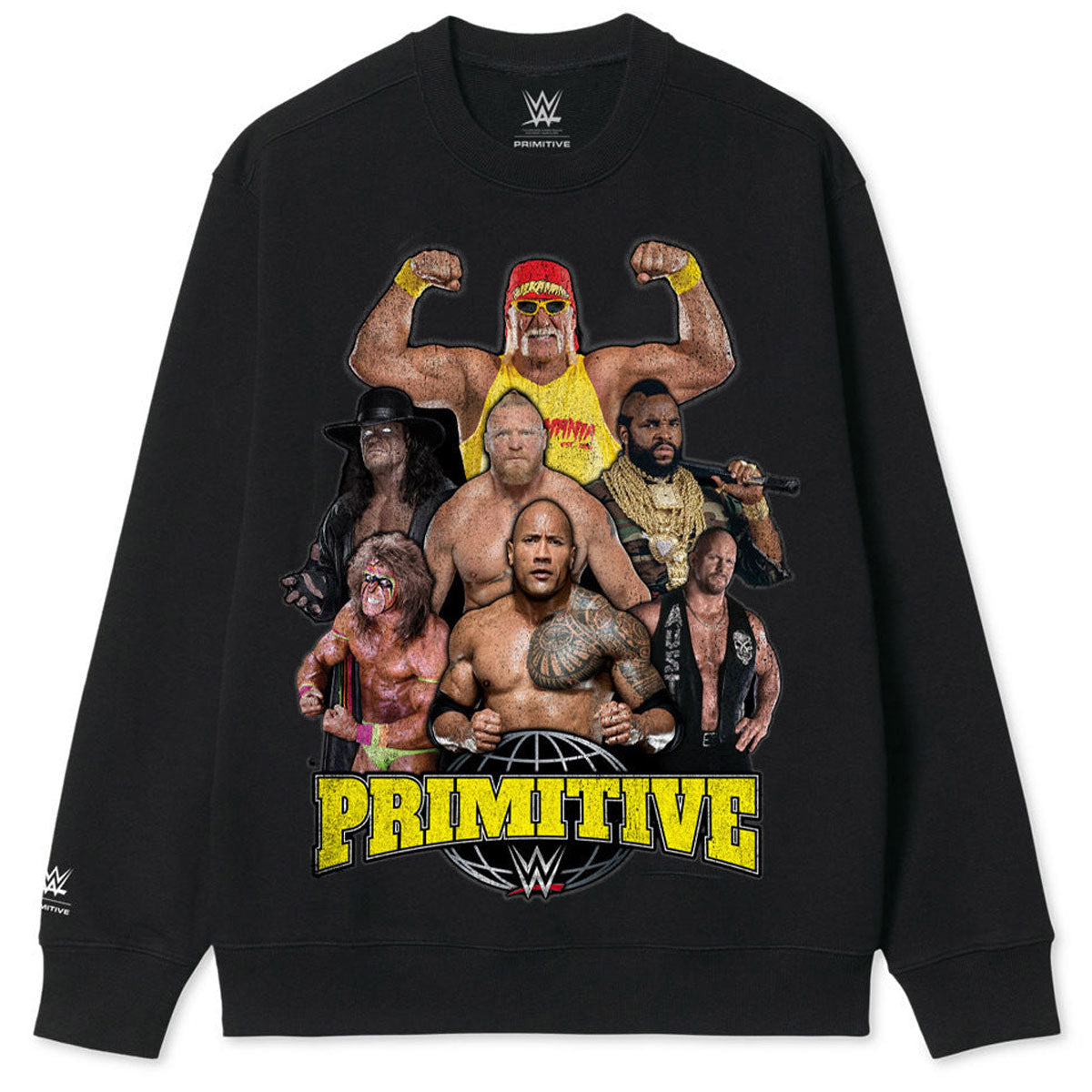 Primitive x WWE Mania Crewneck Sweatshirt - Black image 1