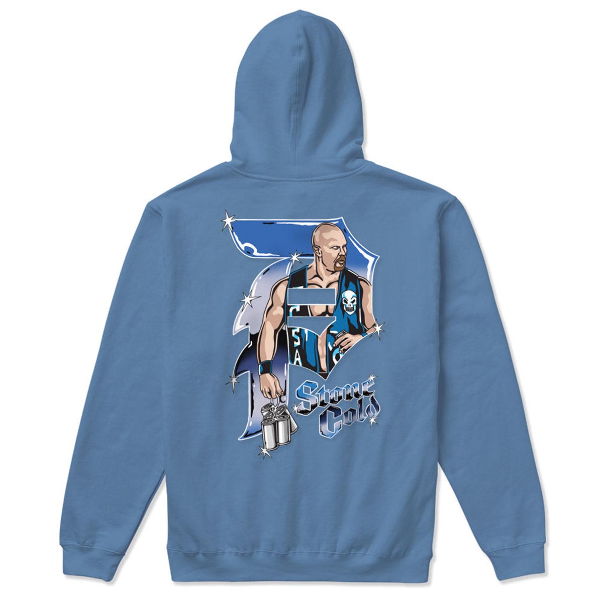 Primitive x WWE Cold One Hoodie - Columbia Blue image 1