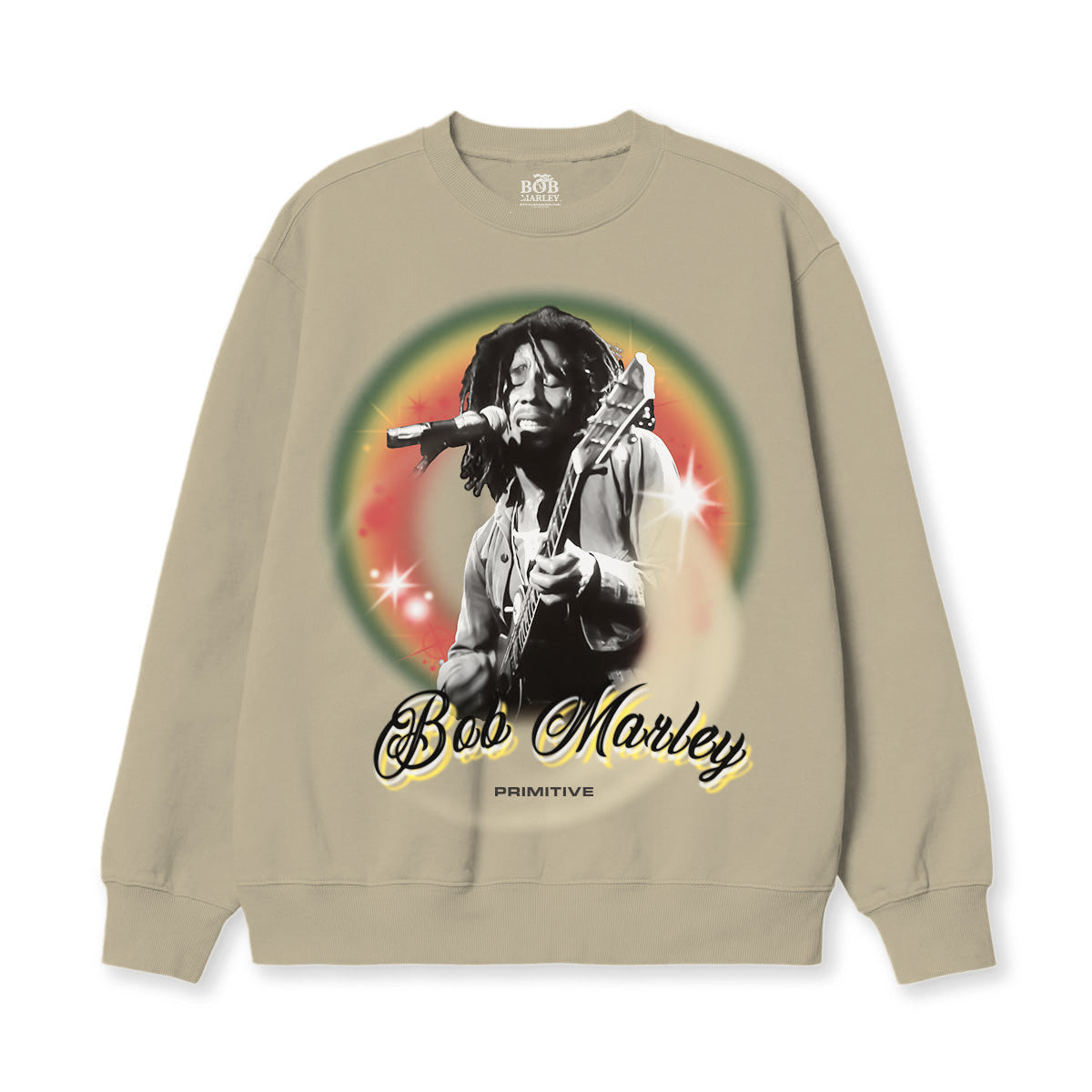 Primitive x Bob Marley Dreams Crewneck Sweatshirt - Brown image 1