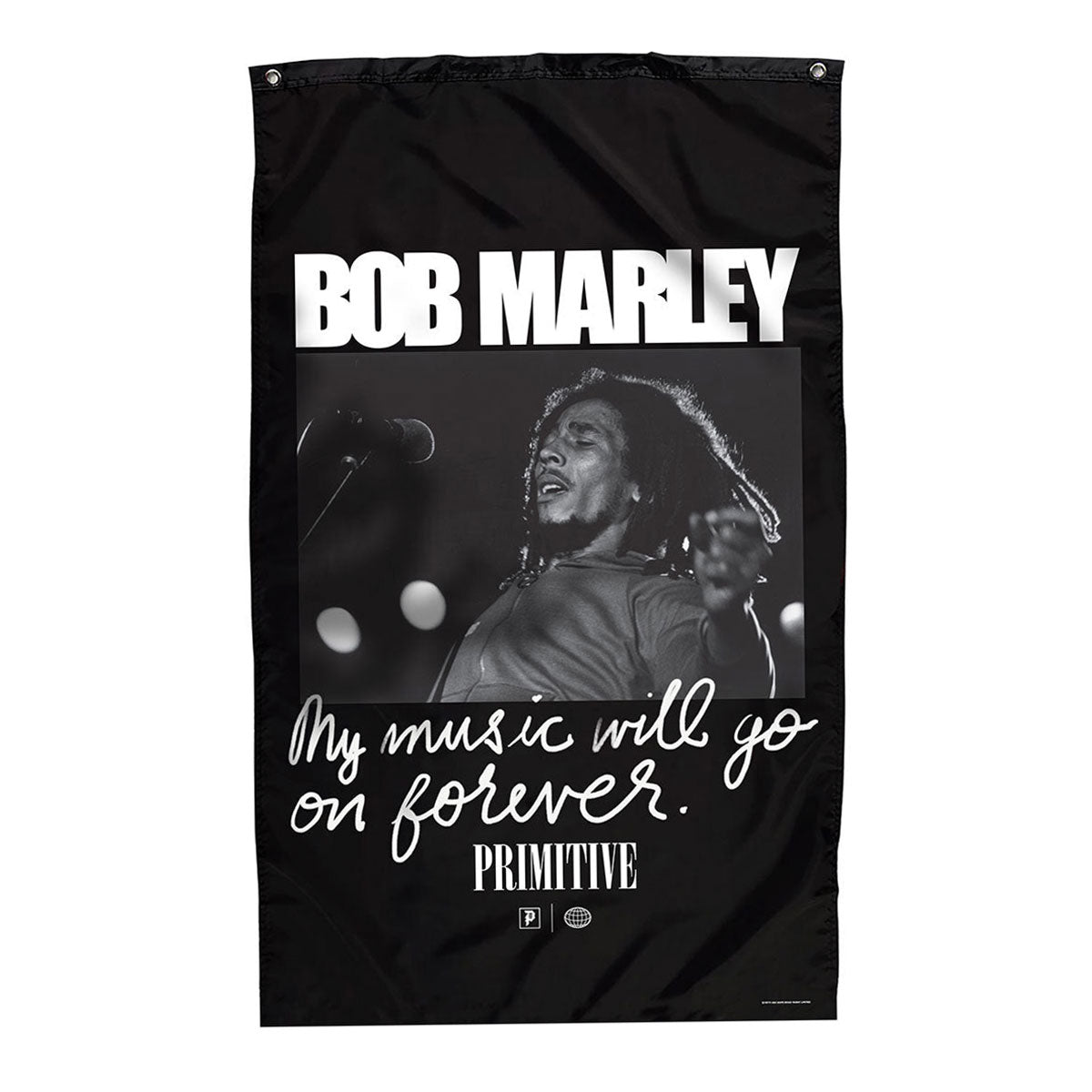 Primitive x Bob Marley Forever Banner - Black image 1