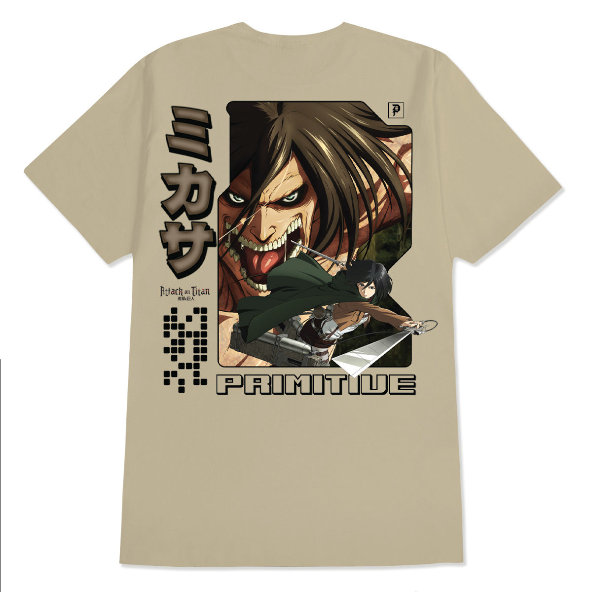 Primitive x Titans Mikasa T-Shirt - Sand image 1