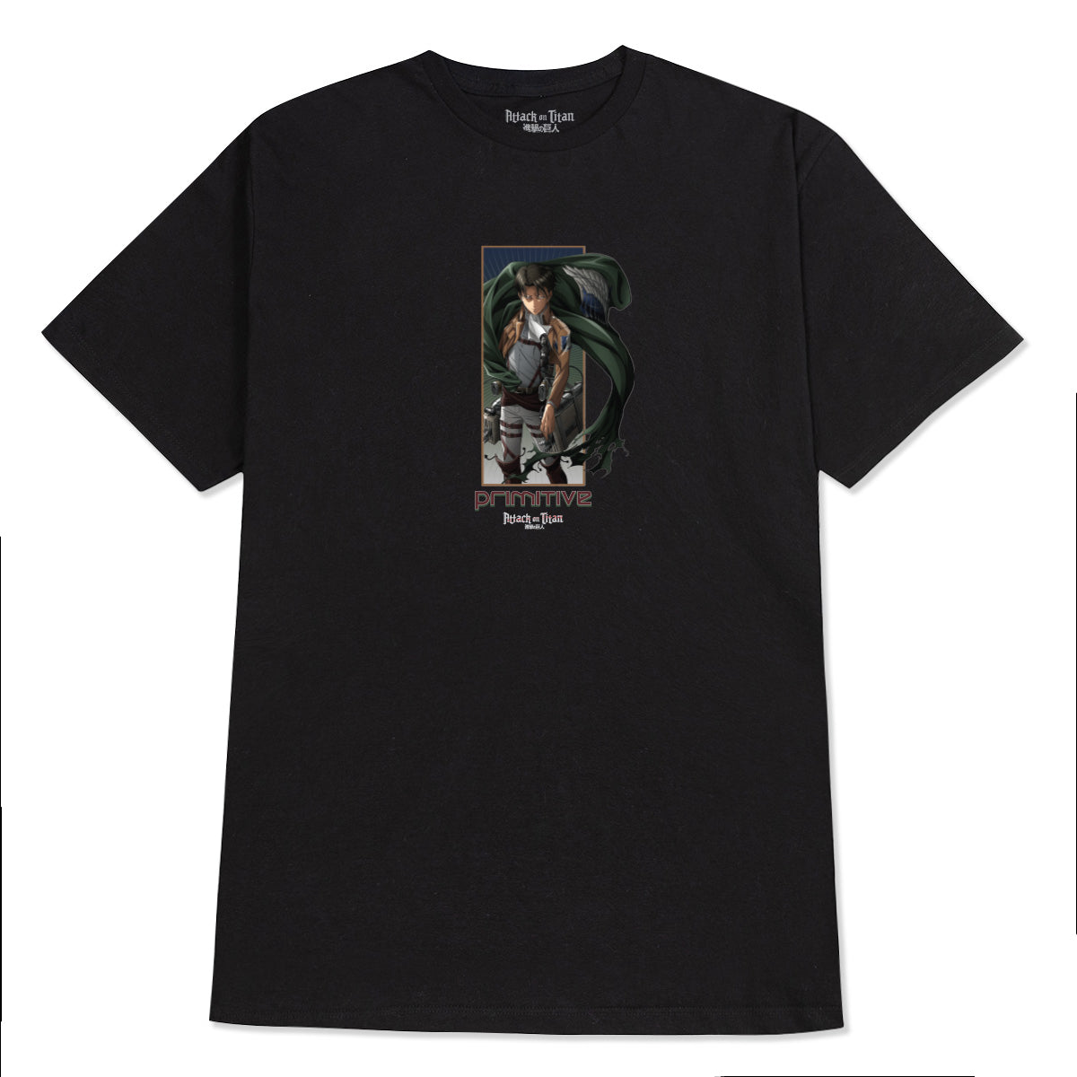 Primitive x Titans Levi T-Shirt - Black image 1