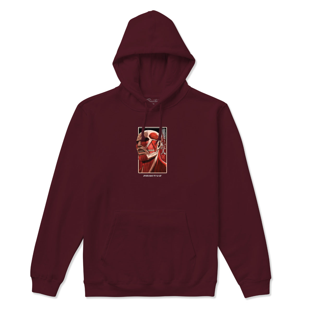 Primitive x Titans Colossal Dirty P Hoodie - Burgundy image 1