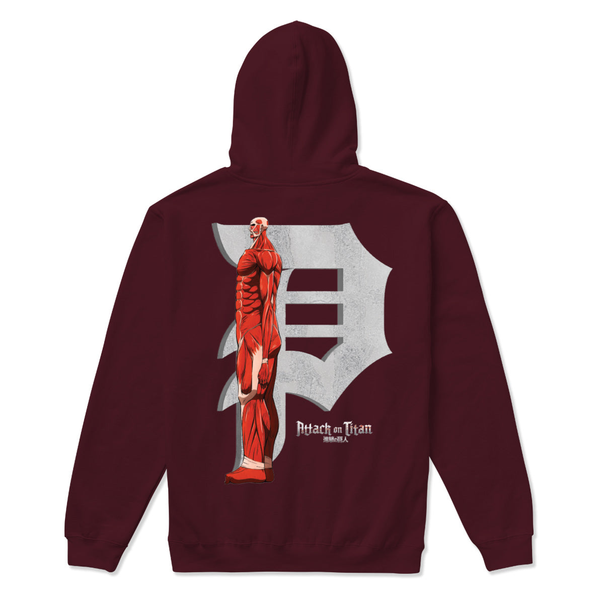 Primitive x Titans Colossal Dirty P Hoodie - Burgundy image 2