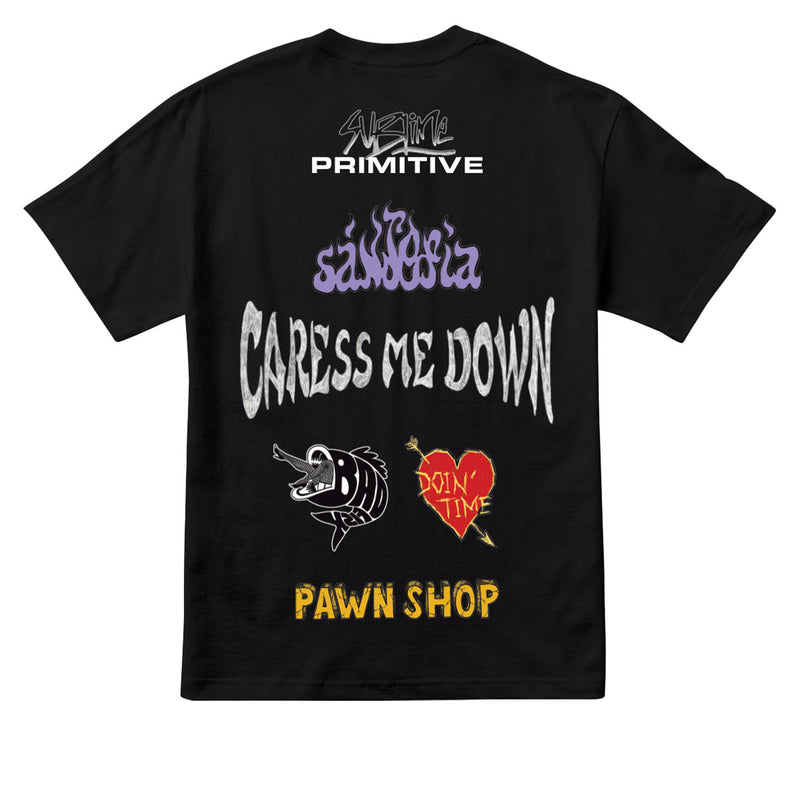 Primitive x Sublime Down Here T-Shirt - Black