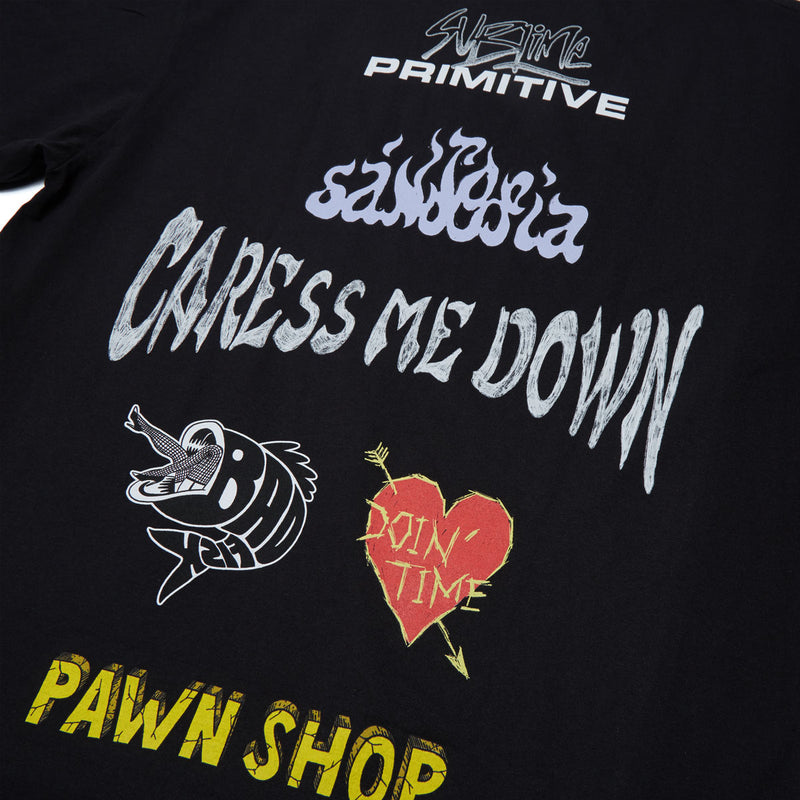 Primitive x Sublime Down Here T-Shirt - Black
