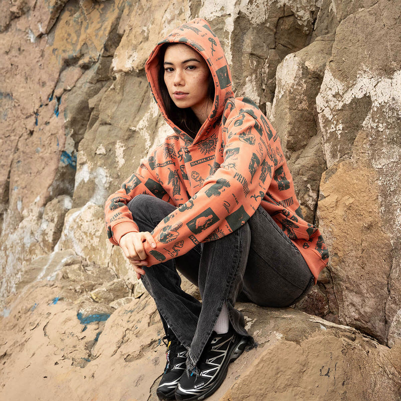 Primitive x Sublime Mosaic Hoodie - Coral
