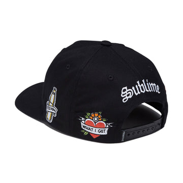 Primitive x Sublime Freedom A-Frame Snapback Hat - Black