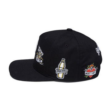 Primitive x Sublime Freedom A-Frame Snapback Hat - Black