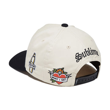 Primitive x Sublime Freedom A-Frame Snapback Hat - Cream