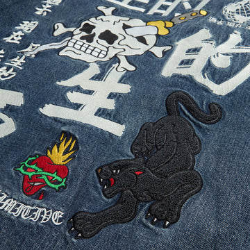 Primitive Outsider Denim Zip Hoodie - Indigo