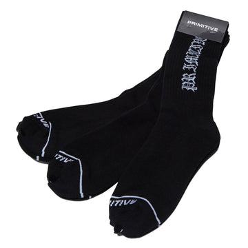 Primitive Core Logo 3 Pack Of Socks - Black
