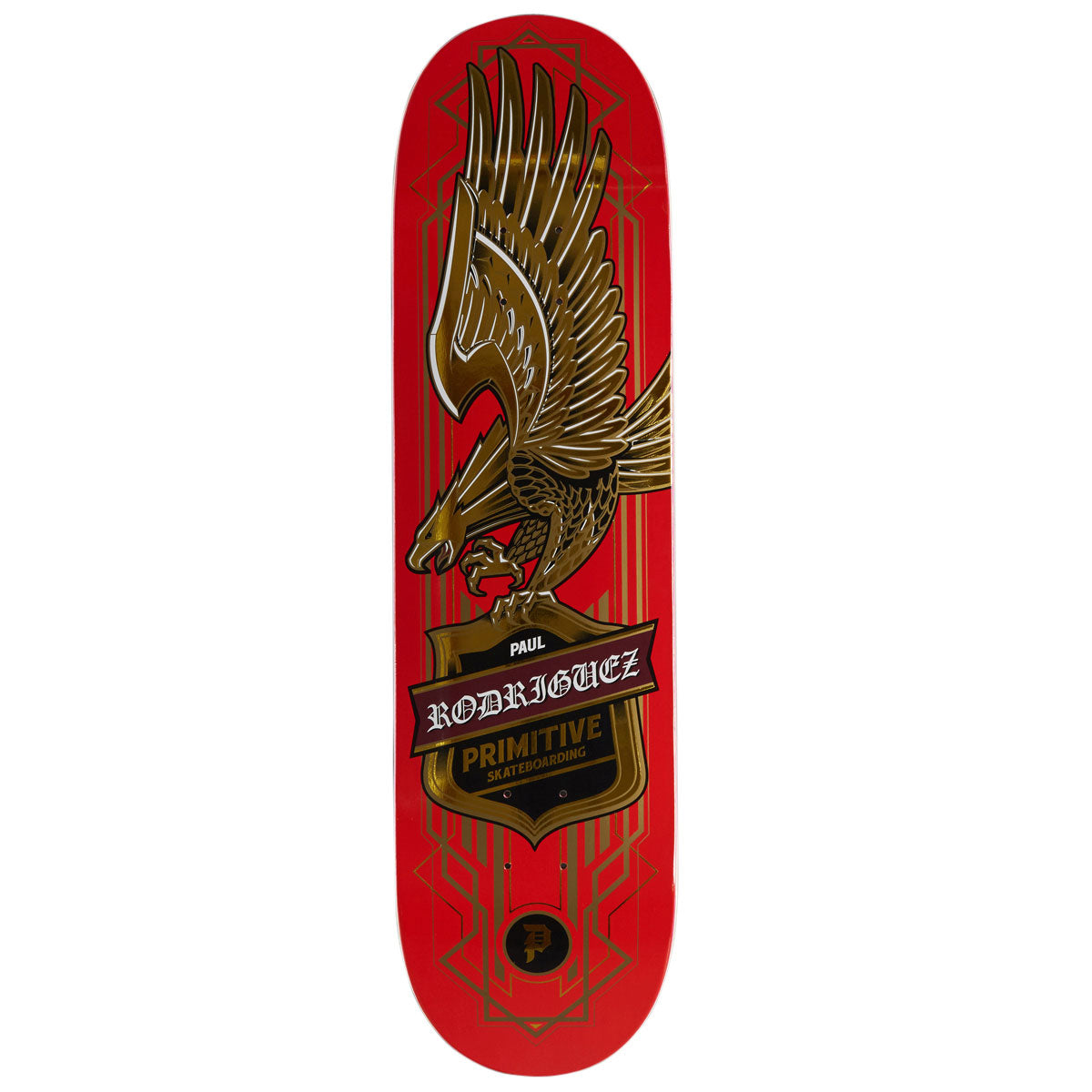 Primitive Rodriguez All-Star Eagle Skateboard Deck - Red/Gold Foil