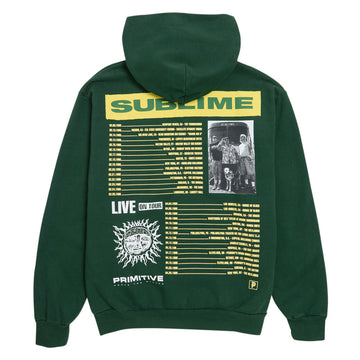 Primitive x Sublime Rise Zip Hoodie - Forest Green
