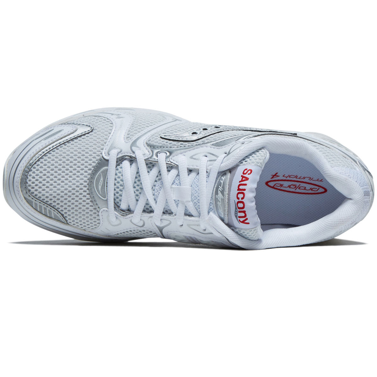 Saucony Progrid Triumph 4 Shoes - White/Silver image 3