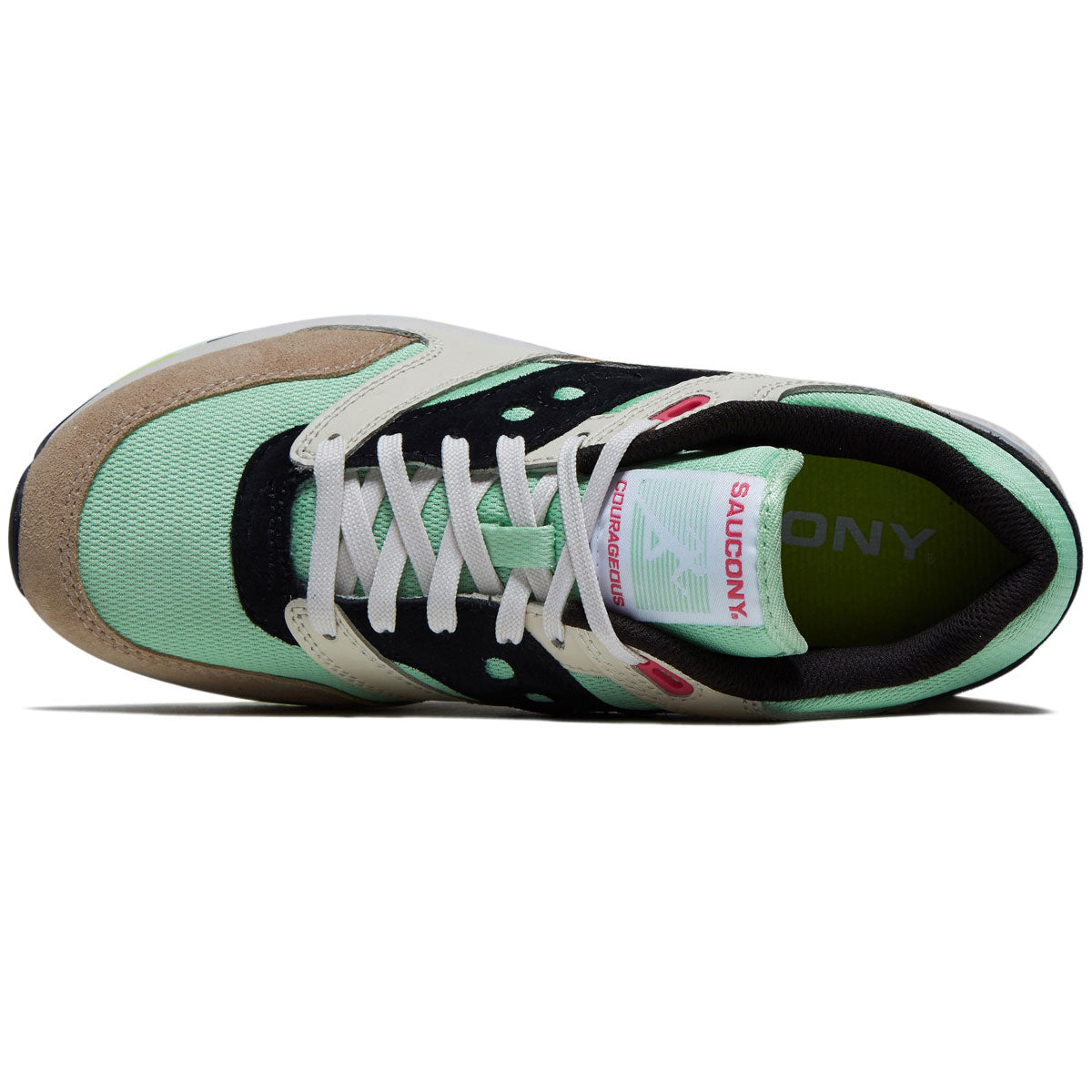 Saucony Courageous Shoes - Light Green/Tan image 3