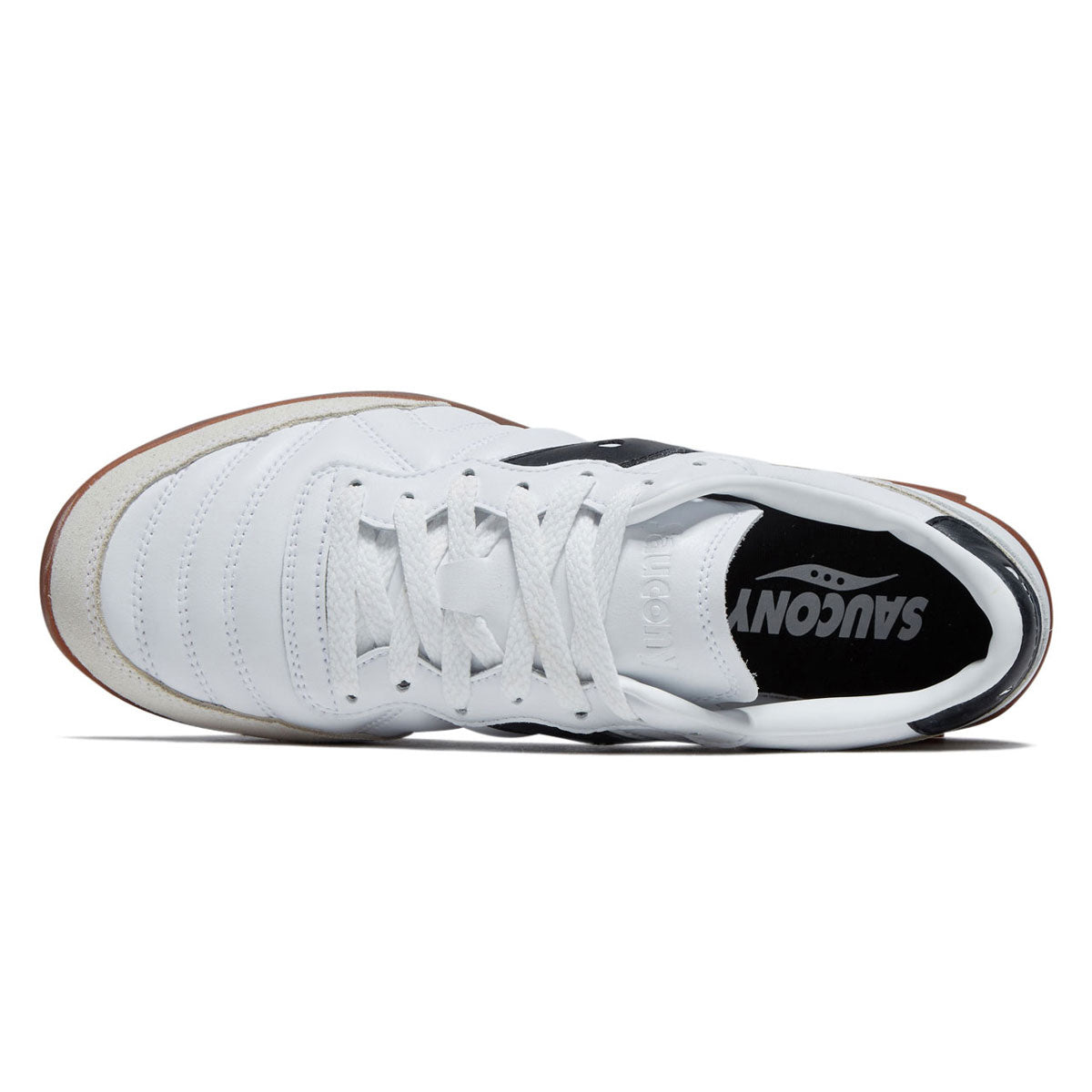 Saucony 586i Leather Shoes - White/Black image 3
