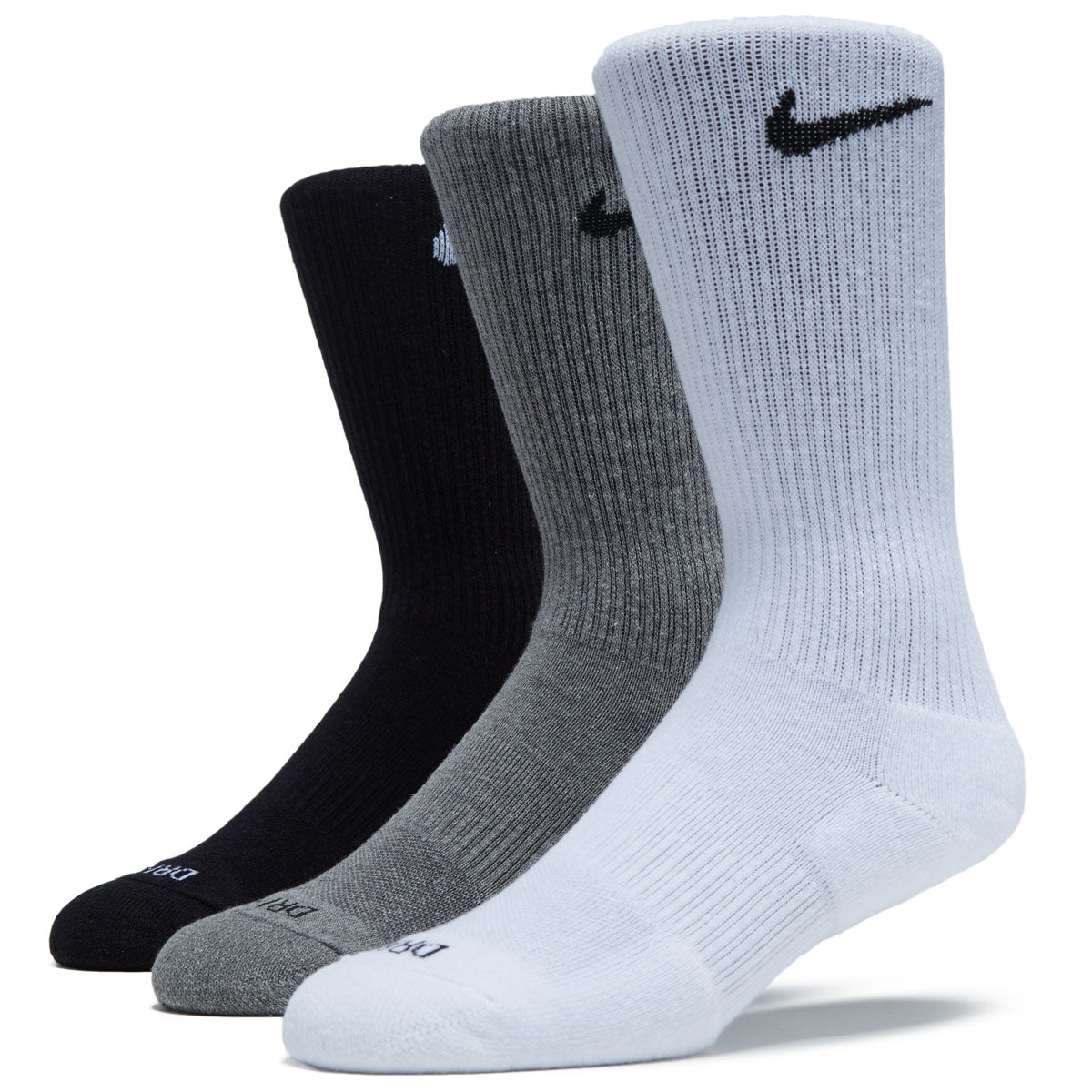 Nike Everyday Plus Cushioned 6 Pack Of Socks - Black/White/Grey image 2