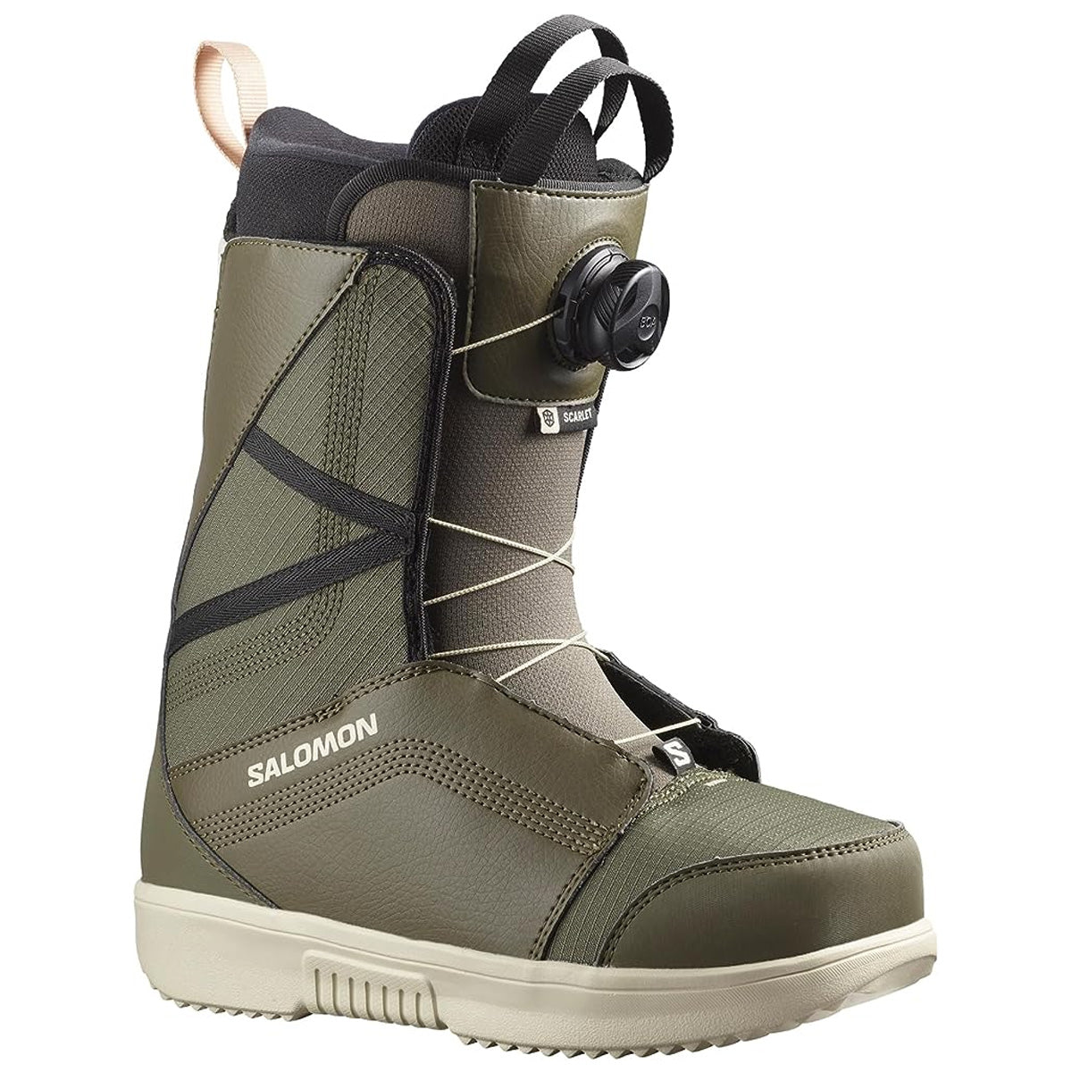 Salomon Womens Scarlet Boa 2024 Snowboard Boots - Army Green/Rain image 1