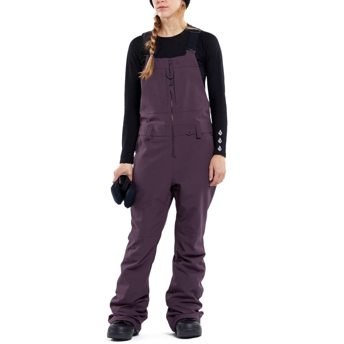Volcom Womens Swift Bib Overalls 2024 Snowboard Pants - Blackberry image 1