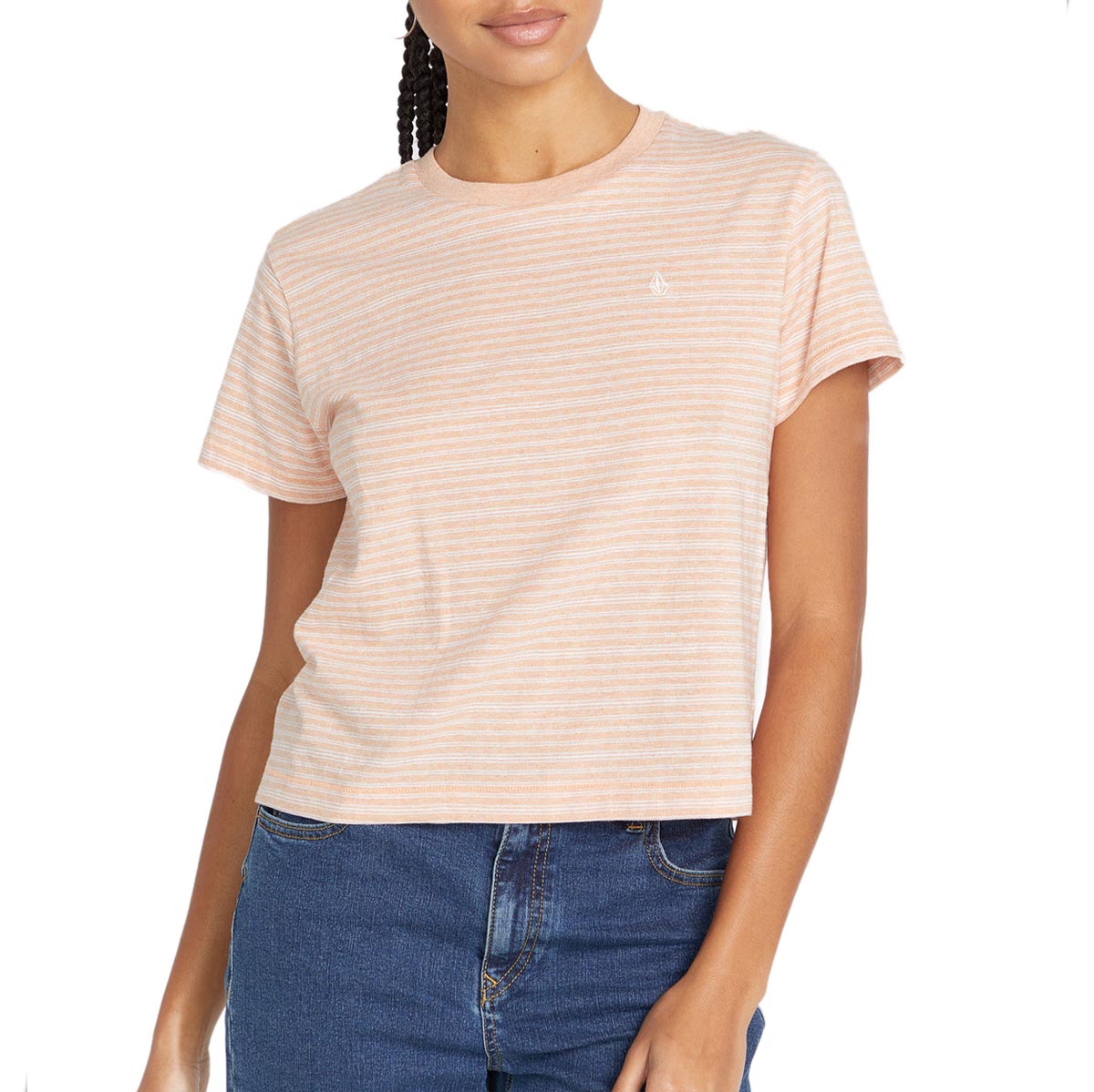 Volcom Womens Halite Stripe T-Shirt - Clay image 3