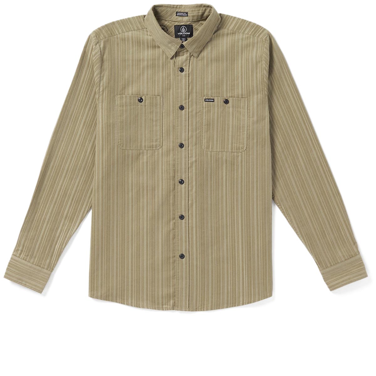 Volcom V Ent Fat Tony Woven Long Sleeve Shirt - Khaki image 2