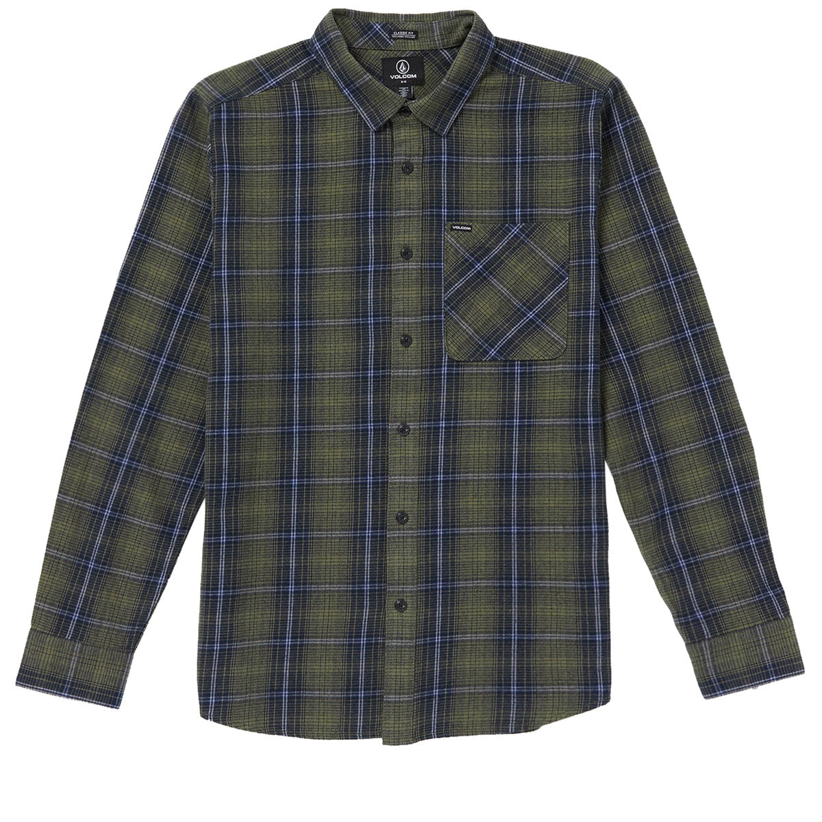 Volcom Heavy Twills Flannel Long Sleeve Shirt - Old Mill image 1