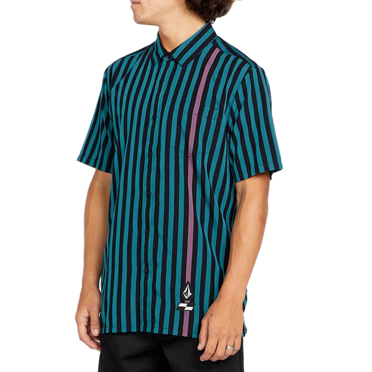 Volcom x Schroff Stripe Shirt - Dusty Aqua image 1
