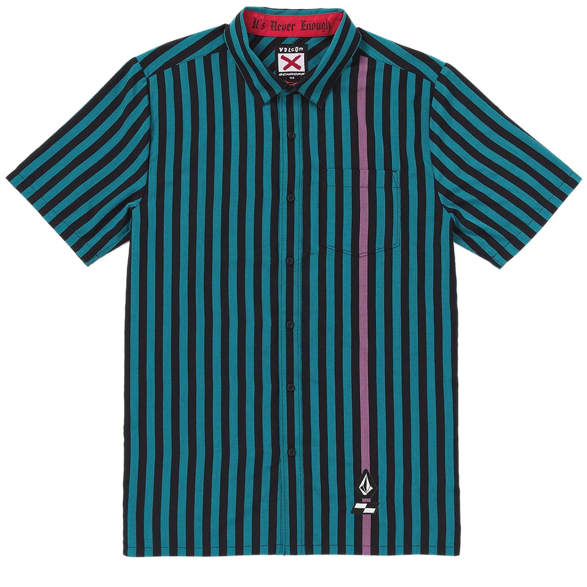Volcom x Schroff Stripe Shirt - Dusty Aqua image 3