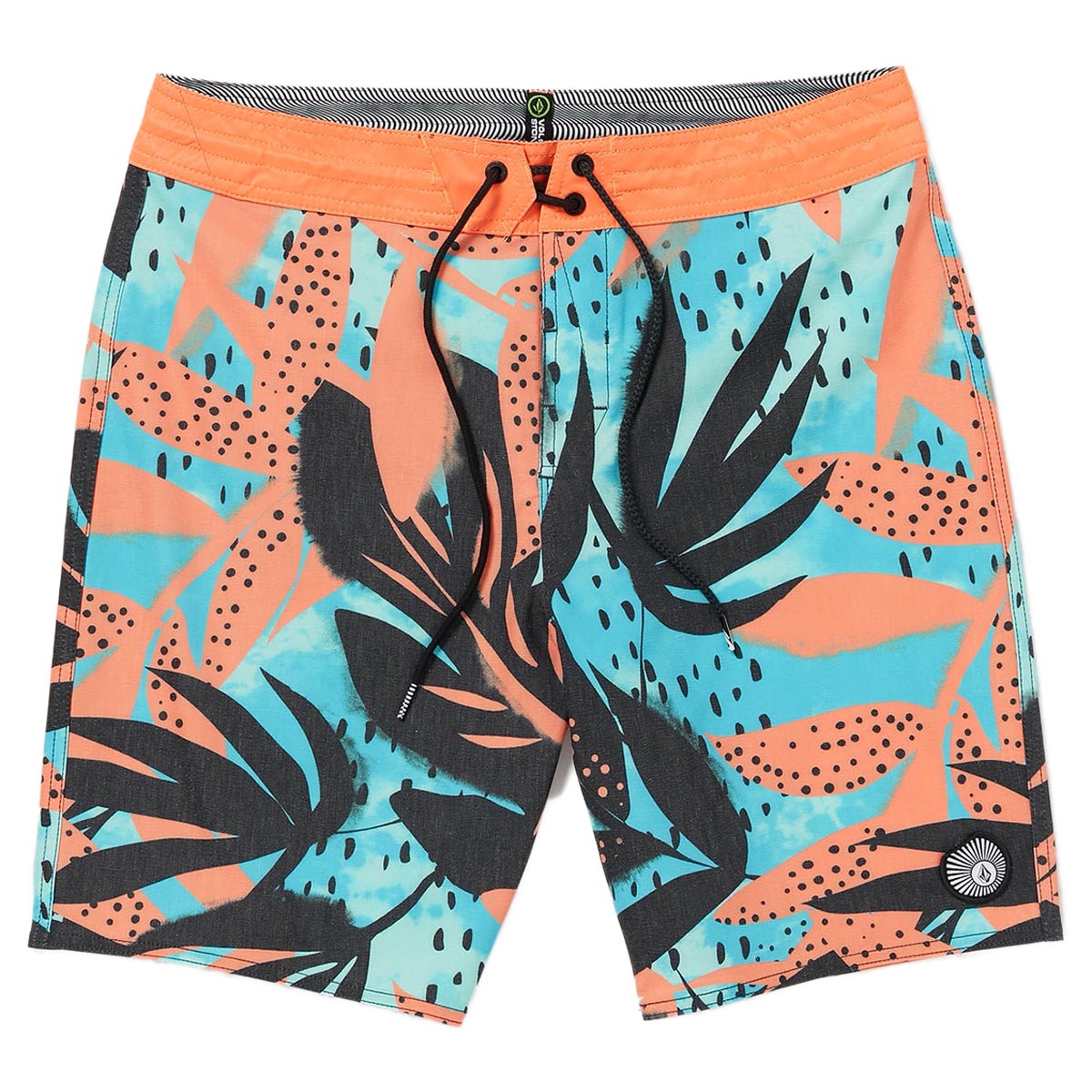 Volcom Waterside Floral Stoney 19 Board Shorts - Tigerlily image 1