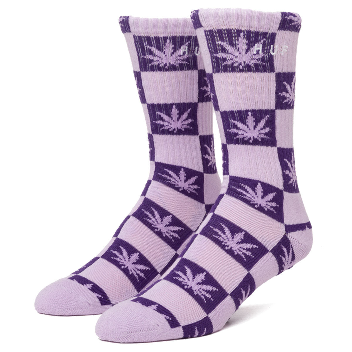 HUF Checkered Plantlife Socks - Purple image 1