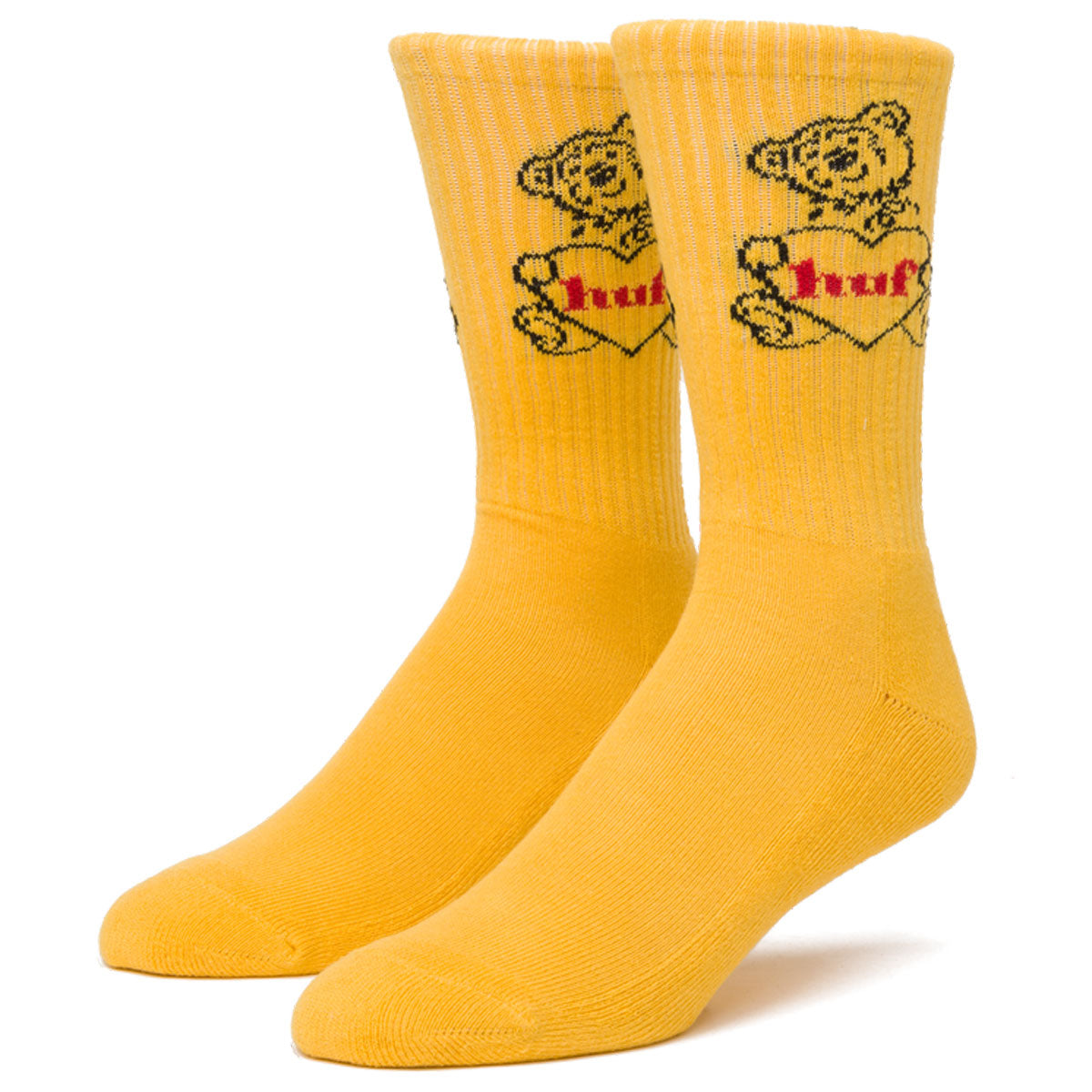 HUF Love Sucks Crew Socks - Mustard image 1